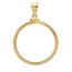 14K Gold Screw-Top Diamond-Cut Coin Bezel - 16 mm