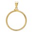 14K Gold Screw-Top Diamond-Cut Coin Bezel - 21.5 mm