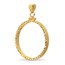 14K Gold Screw-Top Diamond-Cut Coin Bezel - 21.6 mm