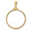 14K Gold Screw-Top Diamond-Cut Coin Bezel - 27 mm
