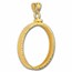 14K Gold Screw-Top Diamond-Cut Coin Bezel - 32.7 mm