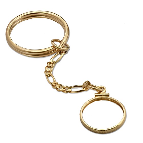 Buy 14K Gold ScrewTop Key Ring 16.5 mm APMEX