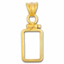 14K Gold Screw-Top Plain Bezel (1 gram Gold Bar) PAMP Suisse