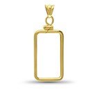 14K Gold Screw-Top Plain Bezel (1 oz Gold Bar) Pamp Suisse