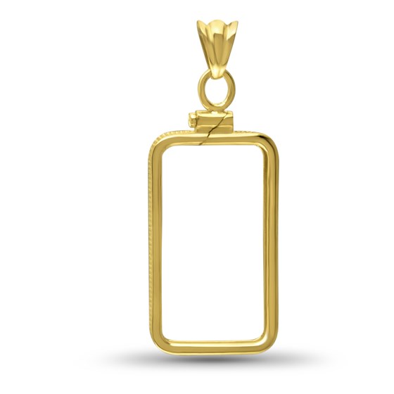 14K Gold Screw-Top Plain Bezel (1 oz Gold Bar) Pamp Suisse 14K Gold Screw-Top Plain Bezel (1 oz Gold Bar) Pamp Suisse