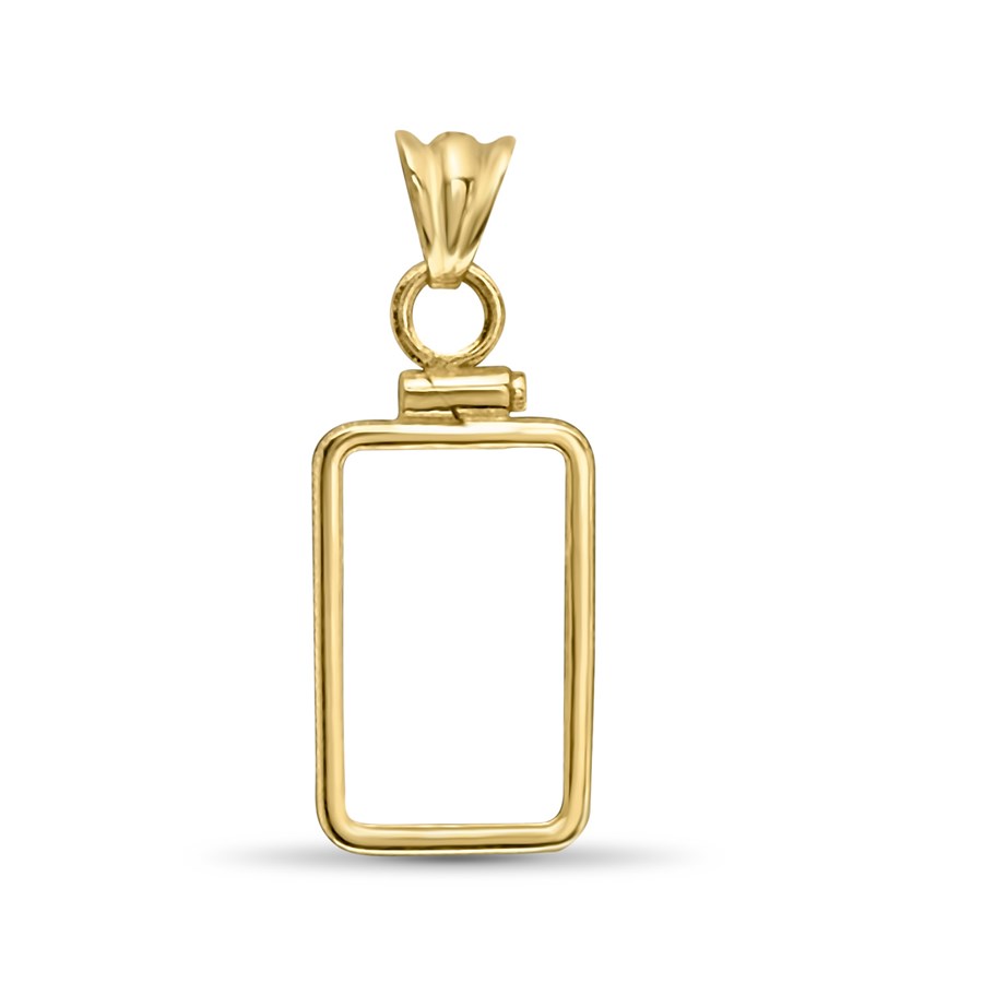 14K Gold Screw-Top Plain Bezel (10 gram Gold Bar) PAMP Suisse