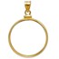 14K Gold Screw-Top Plain Coin Bezel ($2.50 U.S. Gold)