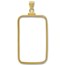 14K Gold Screw-Top Plain-Front Bezel (1 oz Gold Bar)