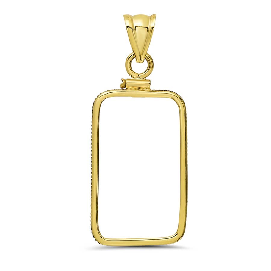 14K Gold Screw-Top Plain-Front Bezel (5 gram Austrian KineBar)