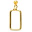 14K Gold Screw-Top Plain-Front Bezel (5 gram Austrian KineBar)