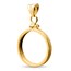 14K Gold Screw-Top Plain-Front Coin Bezel - 20.1 mm