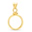 14K Gold Screw-Top Plain-Front Coin Bezel - 20.1 mm