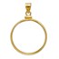 14K Gold Screw-Top Plain-Front Coin Bezel 21.6 mm ($5 U.S. Gold)