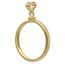 14K Gold Screw-Top Plain-Front Coin Bezel - 22 mm
