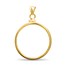 14K Gold Screw-Top Plain-Front Coin Bezel - 30 mm