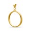 14K Gold Screw-Top Plain-Front Coin Bezel - 30 mm