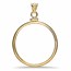 14K Gold Screw-Top Plain-Front Coin Bezel - 32.7 mm