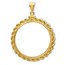 14K Gold Screw-Top Rope Polished Bezel - 16.5 mm