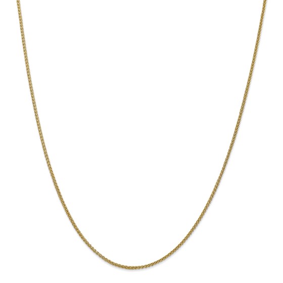 14k Gold Semi-Solid 1.55 mm Wheat Chain Necklace - 18 in.