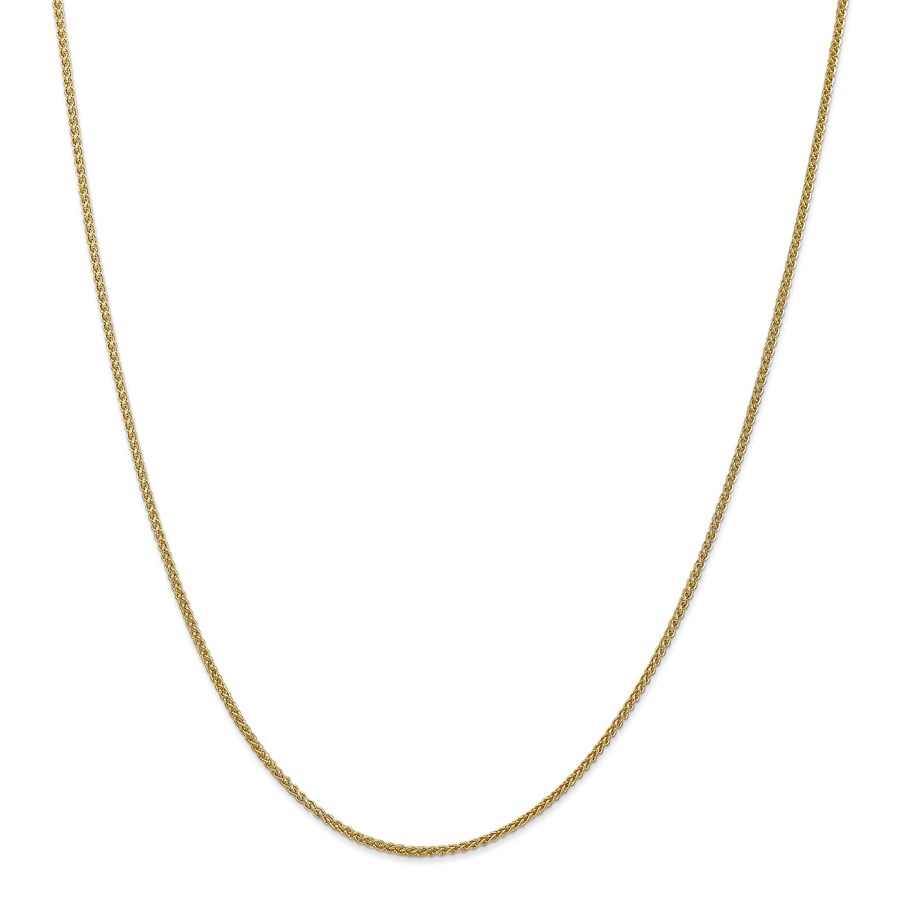 14k Gold Semi-Solid 1.55 mm Wheat Chain Necklace - 24 in.