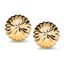 14k Gold Small Diamond Cut 8 mm Domed Post Earrings