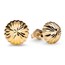 14k Gold Small Diamond Cut 8 mm Domed Post Earrings