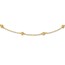 14k Gold Textured 7 Stations Ball Necklace