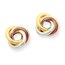 14k Gold Tri-color Twisted Knot Post Earrings