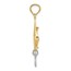 14k Gold Two-tone 3-D Graduation Cap w/Moveable Tassel Pendant