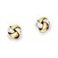 14k Gold Two-tone Knot Post Earrings