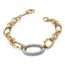 14k Gold Two-Tone Textured Link Bracelet