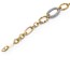 14k Gold Two-Tone Textured Link Bracelet