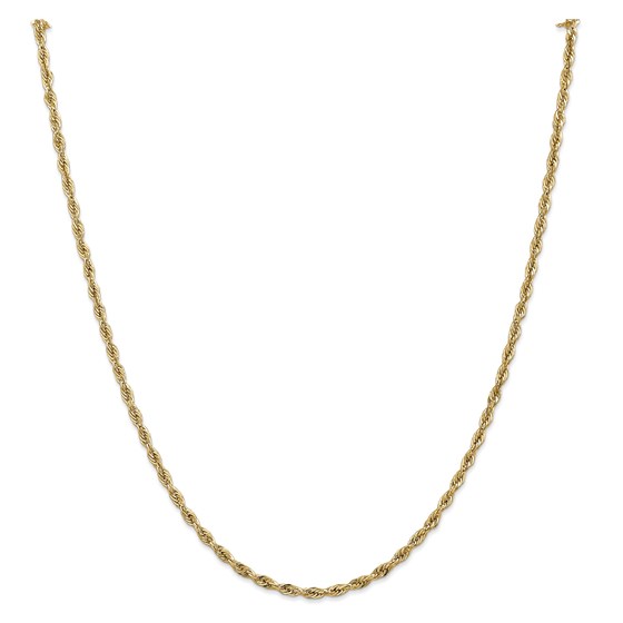 14k Goldy 2.8 mm Semi-Solid Rope Chain Necklace - 24 in. 14k Goldy 2.8 mm Semi-Solid Rope Chain Necklace - 24 in.