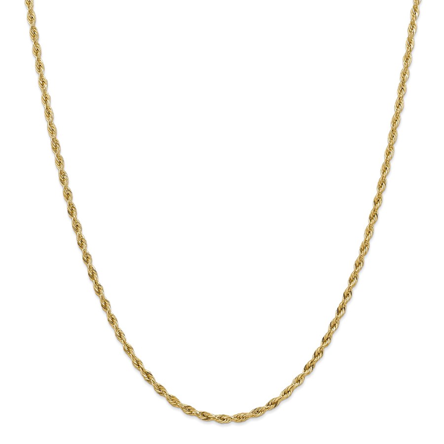14k Goldy 3.0 mm Semi-Solid Rope Chain Necklace - 24 in.