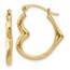 14k Heart Hoop Earrings