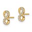 14k Infinity Symbol Cubic Zirconia Stud Earrings - 48 mm