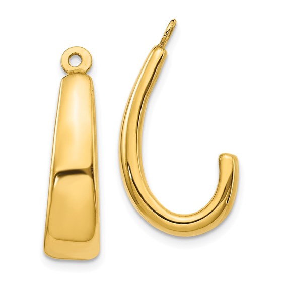 14k J Hoop Earring Jackets 14k J Hoop Earring Jackets