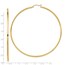 14k Lightweight 2mm Polished Hoop Earrings - 81 mm