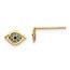 14k Multi-colored Cubic Zirconia Eye Post Earrings - 50 mm