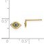 14k Multi-colored Cubic Zirconia Eye Post Earrings - 50 mm