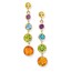 14k Muti-Gemstone Dangle Post Earrings