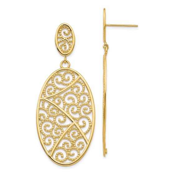 14k Oval Dangle Earrings 14k Oval Dangle Earrings