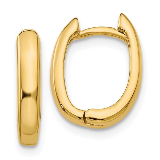 14k Oval Hinged Hoop Earrings 14k Oval Hinged Hoop Earrings