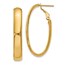14k Oval Hollow Hoop Earrings