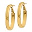14k Oval Hollow Hoop Earrings