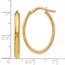 14K Oval Hoop Earrings - 26 mm