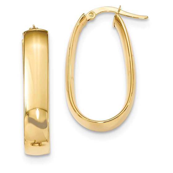 14k Oval Hoop Earrings 14k Oval Hoop Earrings