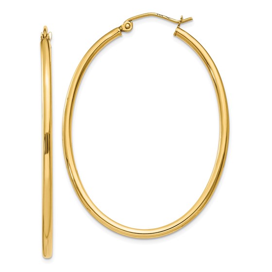 14k Oval Polished Hoop Earring 14k Oval Polished Hoop Earring