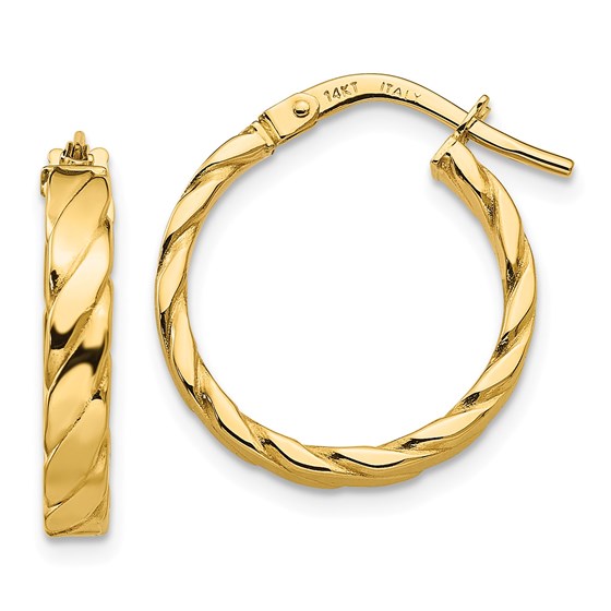 14k Patterned Hoop Earrings 14k Patterned Hoop Earrings
