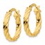 14k Patterned Hoop Earrings